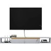 Meuble TV Flottant Composant Shelfo Unité De Stockage Vidéo Console Média Murale Meuble TV Flottant avec Porte Réservée Wihol