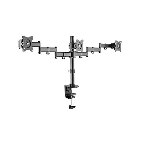 Halterungsprofi Support de Table pour 3 écrans LED LCD jusquà 68,58 cm VESA 75 x 75, 100 x 100 OFFICE-136 3 Monitore