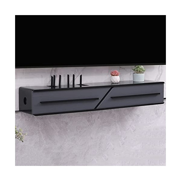 Uvency Meuble Tv Flottant En Bois Avec Portes Coulissantes Étagère Murale Moderne Pour Meuble Tv Avec Gestion Des Câbles Meub