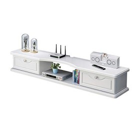 Uvency Meuble de Télévision Suspendu Au Mur, Unité de Divertissement Flottante de Panneau de Densité E1, Centre Média Mural P