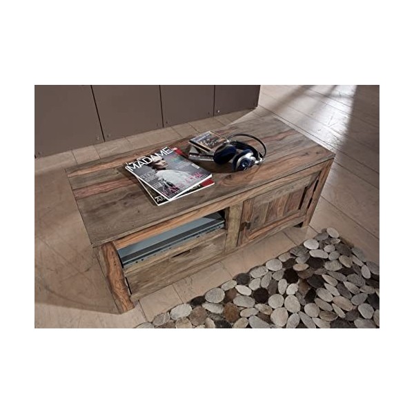 Meuble TV - Bois Massif de Palissandre huilé - Nature Grey 0117