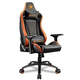 COUGAR Gaming OUTRIDERS Chaise de Gaming, Acier, Noir/Orange, Moyen