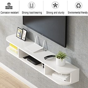 Meuble TV Flottant - Étagère Murale/support TV,Meuble TV Mural TV En Bois,Unité De Divertissement Moderne,Avec Tiroir Et Unit