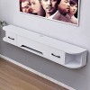 Meuble TV Armoire Murale Lowboard, Meuble TV Suspendu en Bois Massif avec Tiroir, Banc TV Flottant Pour Salon Chambre/B / 150