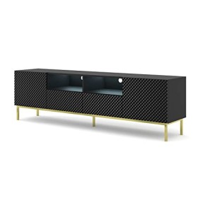 Homlando Ravenna CCK Diamant 2D2S Meuble TV bas 200 cm - Meuble TV moderne avec espace de rangement pour le salon - Buffet - 