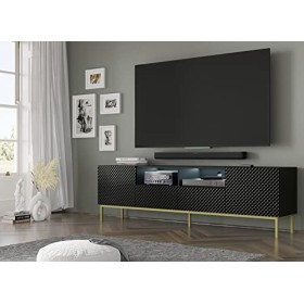 Homlando Ravenna CCK Diamant 2D2S Meuble TV bas 200 cm - Meuble TV moderne avec espace de rangement pour le salon - Buffet - 