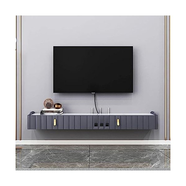 Étagère De Composant De Meuble De Télévision Fixé Au Mur, Console De Meuble De Télévision Murale, Étagère De Rayonnage Vidéo 