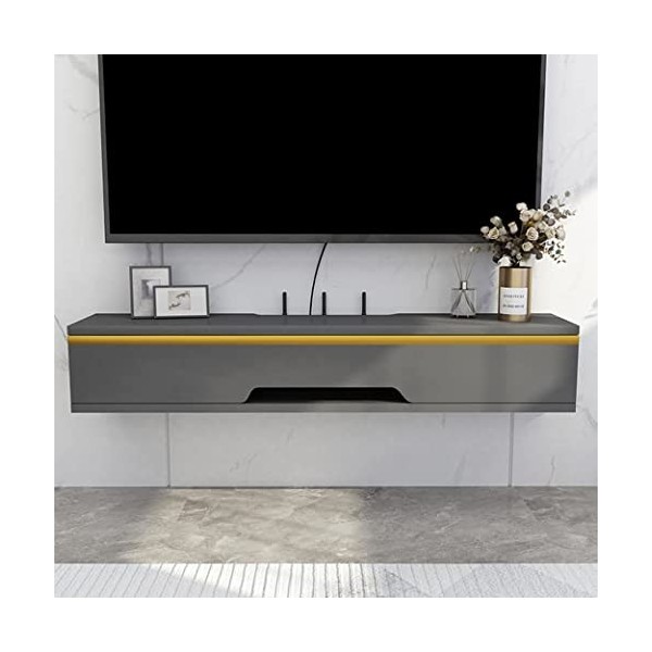 EsEntL Meuble de Rangement TV étagère TV Murale Centre de Divertissement Console multimédia en Bois Meuble de Rangement Meubl