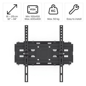 Support Mural pivotant et Extensible pour TV de 213,4 cm à 50 kg