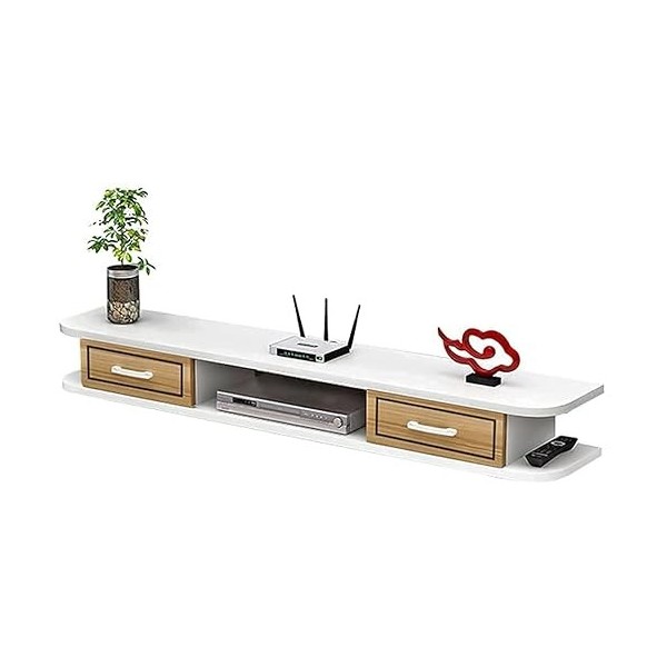 EsEntL Meuble TV Unités Murales TV pour Salon Étagère Flottante Meuble TV Mural Console TV Support De Rangement pour Divertis