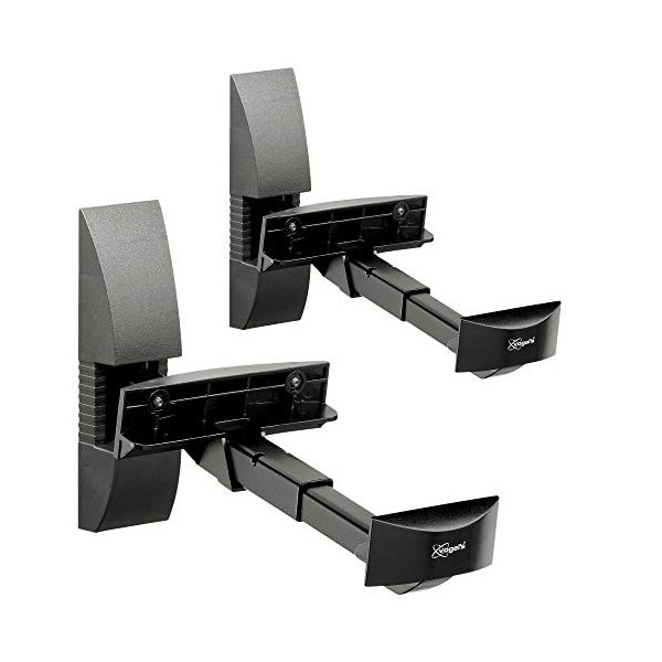 Vogels VLB 200 Support Mural Universel pour Enceintes 2X | Orientable jusquà 90º | Noir & Amazon Basics Câble Audio pour 