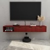 EsEntL Meuble TV Flottant, Meuble TV Mural en Bois avec tiroir de Rangement avec Trou pour Fil, appliquer au Bureau détude d