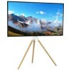VIVO STAND-TV65AW Chevalet artistique pour écran LCD LED 45 à 65 pouces Support TV réglable avec pied pivotant et trépied Bla
