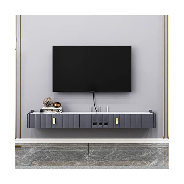 EsEntL Unité de télévision Murale étagère de composant de Meuble de télévision Flottant, Console de Meuble de télévision Mura