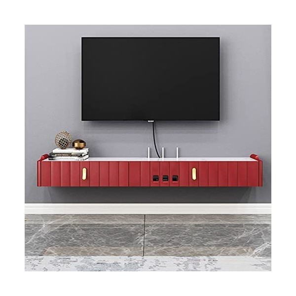 EsEntL Unité de télévision Murale étagère de composant de Meuble de télévision Flottant, Console de Meuble de télévision Mura