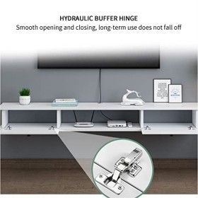 EsEntL Meuble TV Mural Meuble TV Flottant Étagère TV Murale Centre de Divertissement Console multimédia Étagères de Rangement