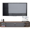 EsEntL Console multimédia Flottante, Meuble TV Mural, décodeur pour Meuble TV, Couleur noyer/120 cm Feito na China