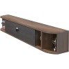 EsEntL Console multimédia Flottante, Meuble TV Mural, décodeur pour Meuble TV, Couleur noyer/120 cm Feito na China