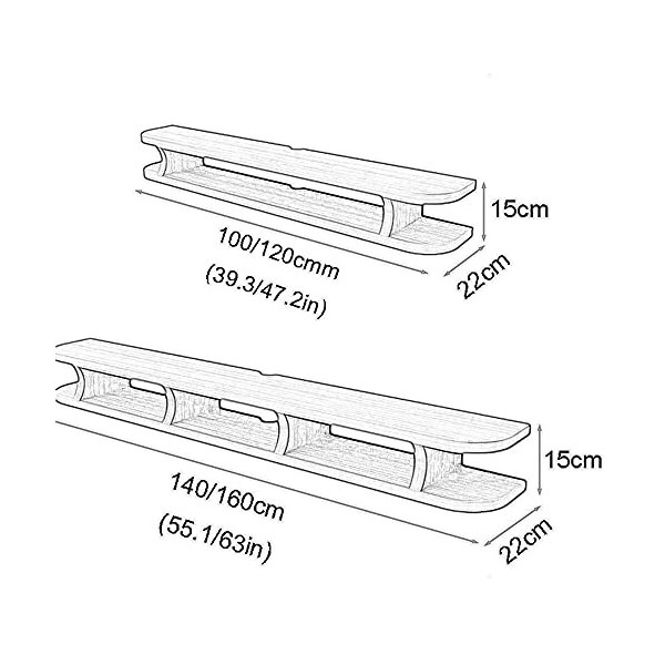EsEntL Meuble TV Flottant, Meuble TV, unités murales pour Salon, Meuble TV, Meuble Mural, Console TV, adapté au Salon, au Bur