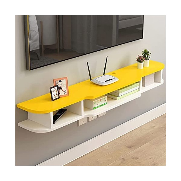 EsEntL Meuble TV Mural, Meuble TV Flottant avec 3 Rangements pour Salon Bureau Chambre Unité de Divertissement Murale/A / 120