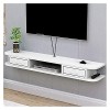 EsEntL Meuble TV Flottant, étagère TV Flottante, Console TV Murale, Meuble de Rangement avec 2 tiroirs, étagère de Rangement 