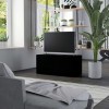 Annlera Meuble TV Noir 80x34x36 cm Aggloméré Style Classique Banc TV Décorer Pièce Minimaliste Armoire TV Fonction daffichag