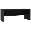 homiuse Meuble TV Noir 100x40x40 cm Aggloméré Bibliothèque Style Classique Support de TV Table TV Meuble Salon Armoire TV Cha