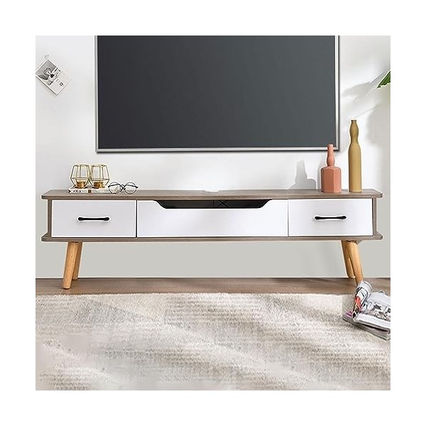 Unité de table TV pour téléviseurs, meuble TV mural étagère TV flottante étagère murale clapier audio/vidéo étagère électroni