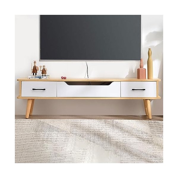 Unité de table TV pour téléviseurs, meuble TV mural étagère TV flottante étagère murale clapier audio/vidéo étagère électroni