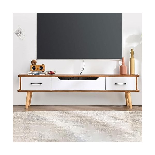 Unité de table TV pour téléviseurs, meuble TV mural étagère TV flottante étagère murale clapier audio/vidéo étagère électroni
