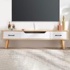 Unité de table TV pour téléviseurs, meuble TV mural étagère TV flottante étagère murale clapier audio/vidéo étagère électroni
