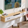 Unité de table TV pour téléviseurs, meuble TV mural étagère TV flottante étagère murale clapier audio/vidéo étagère électroni