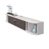 FPIGSHS Console Multimédia Murale, Étagère Flottante Meuble De TV 120/140cm, Étagère Audio Vidéo, Étagère pour Décodeur TV C