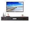 Meuble TV Mural Meuble TV Flottant Moderne, Console multimédia pour Centre de Divertissement Mural avec 2 tiroirs, étagère TV
