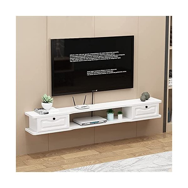 EsEntL Meuble TV Unités Murales TV pour Salon Meuble TV Armoire Murale Console TV avec Gestion des Câbles pour Salon Bureau U