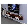 EsEntL Meuble TV Flottant, Meuble TV, unités murales pour Salon, Console TV, Meuble TV Mural, 3 Compartiments pour Salon, Cha