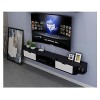 EsEntL Meuble TV Flottant, Meuble TV, unités murales pour Salon, Console TV, Meuble TV Mural, 3 Compartiments pour Salon, Cha