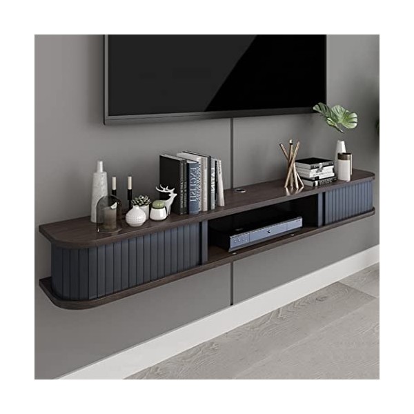 EsEntL Meuble TV Flottant, étagère Murale, Centre de Divertissement, Console multimédia en Bois, Meuble de Rangement, Meuble 