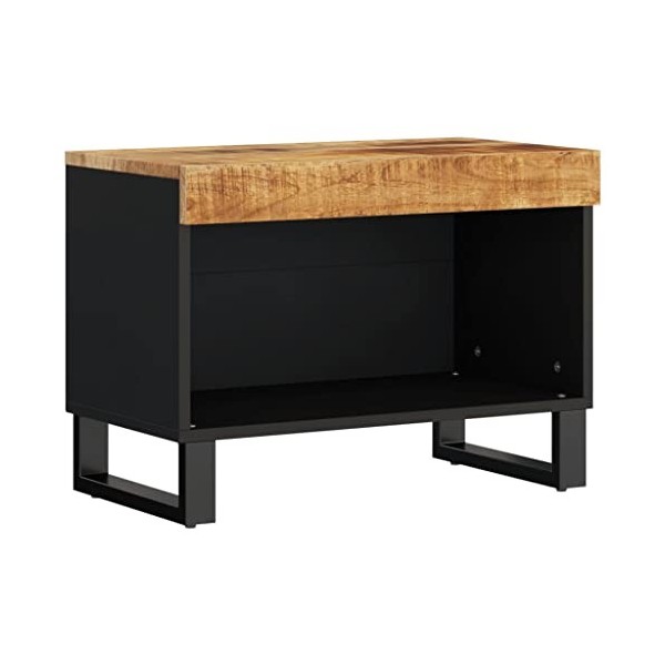 Meuble TV 60x33x43,5 cm Bois Massif de manguier - Meuble télé, Meuble TV Industriel, Meuble Chambre, Convient pour Salon ou C