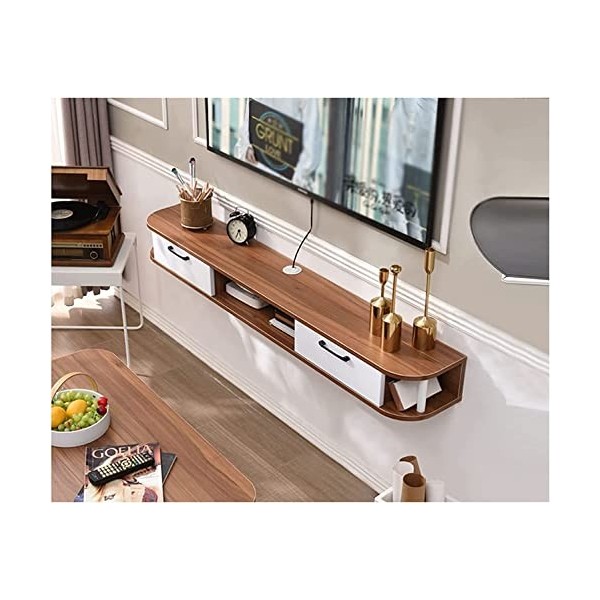 EsEntL Meuble TV Unités Murales TV pour Salon Meuble TV Armoire Murale Console Multimédia avec 3 Rangements pour Centre de Di