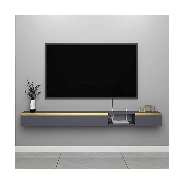 Meuble TV Flottant, Meuble TV Mural, Console TV Suspendue Mate, Meuble TV Flottant, unité Murale Flottante de Divertissement 