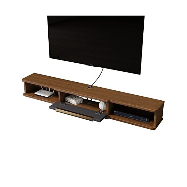 EsEntL Meuble TV Mural Meuble TV Flottant, Meuble TV Mural, Console multimédia de Centre de Divertissement pour Salon, étagèr