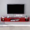 EsEntL Meuble TV Flottant étagère TV Murale Centre de Divertissement Console multimédia en Bois Meuble de Rangement Suspendu 