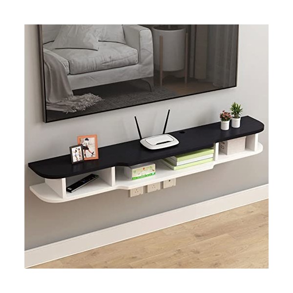 EsEntL Meuble TV Flottant, Meuble TV Flottant, Console TV Suspendue, étagère de Fond Murale pour DVD