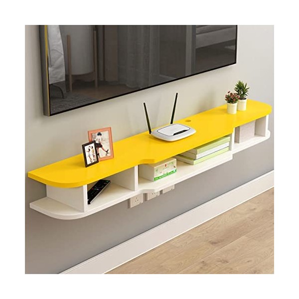 EsEntL Meuble TV Flottant, Meuble TV Flottant, Console TV Suspendue, étagère de Fond Murale pour DVD