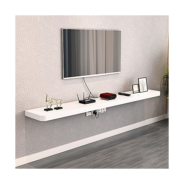 EsEntL Meuble TV Flottant, Console TV Flottante, Meuble TV Mural, Lecteur DVD Blu-Ray Mural, Support Organisateur pour Maison