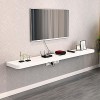 EsEntL Meuble TV Flottant, Console TV Flottante, Meuble TV Mural, Lecteur DVD Blu-Ray Mural, Support Organisateur pour Maison