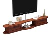 EsEntL Étagère de Meuble TV Flottante Moderne, étagère de Rangement multimédia en Bois pour Table TV, pour boîtiers de câble/