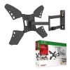 Barkan Longueur 67cm Support TV Mural pour écrans 13-80 Pouces, Inclinable et orientable, Mouvement Complet, Poids Max. 50Kg,