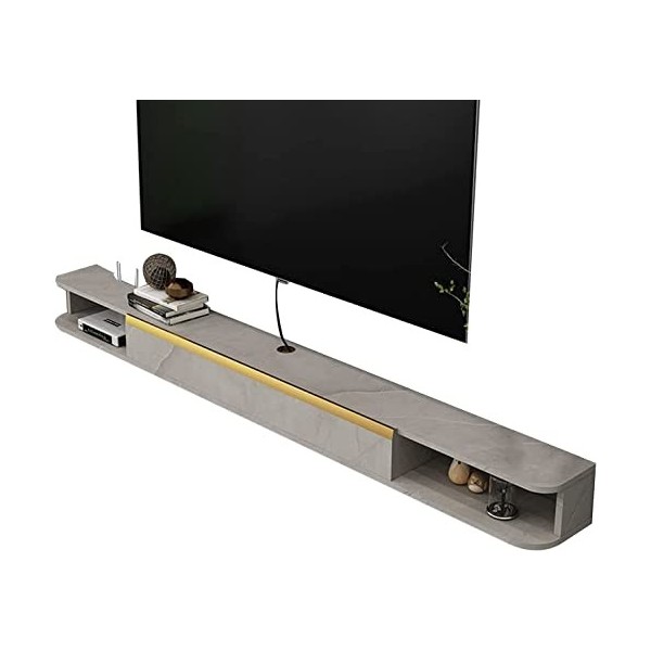 CENAP Meuble TV Flottant Composant Shelfo Unité De Stockage Vidéo Console Média Murale Meuble TV Flottant avec Porte Réservée